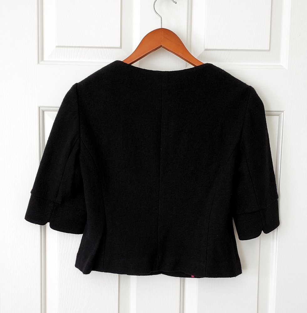 Loft Navy Wool Blend Jacket - M - Picture 2 of 6